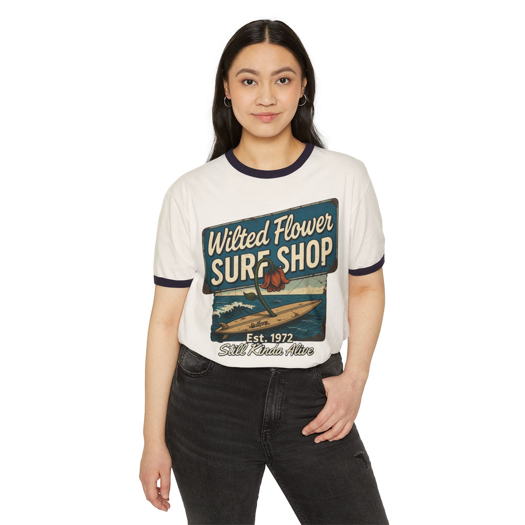 Wilted Flower Surf Shop Vintage Ringer Tee T-Shirt