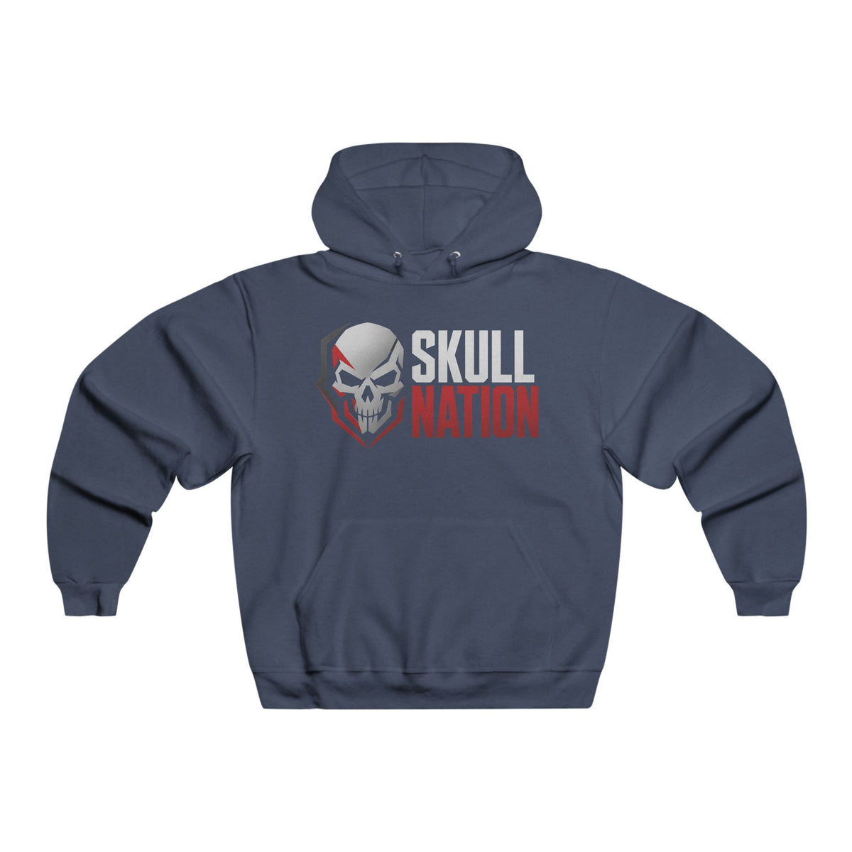 Skull Nation Men's Heavyweight Hoodie Navy Heather Hoodie