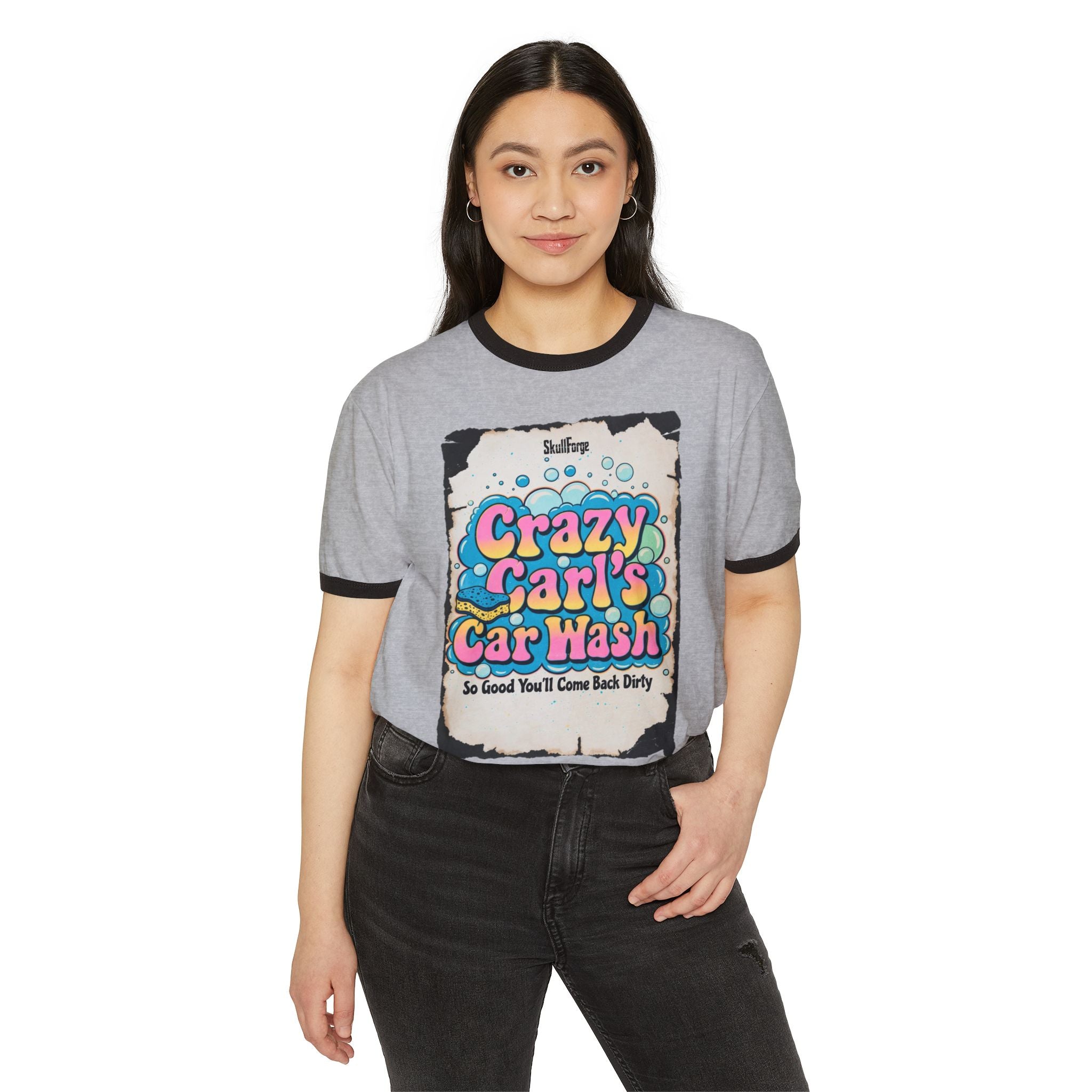 Crazy Carl's Car Wash Vintage Ringer Tee