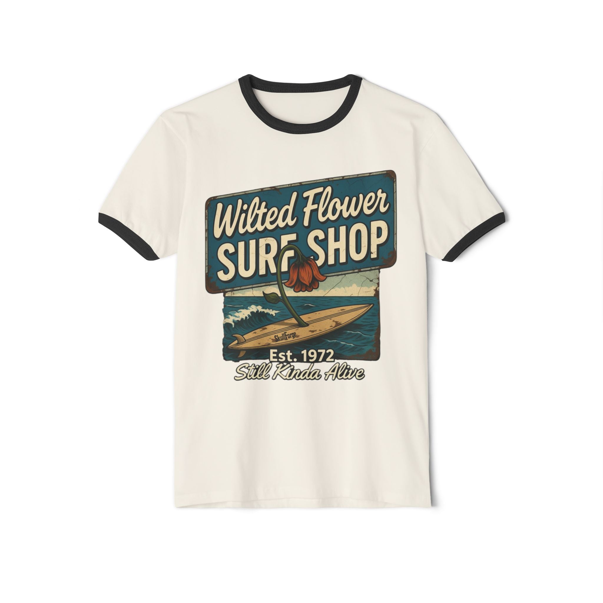 Wilted Flower Surf Shop Vintage Ringer Tee