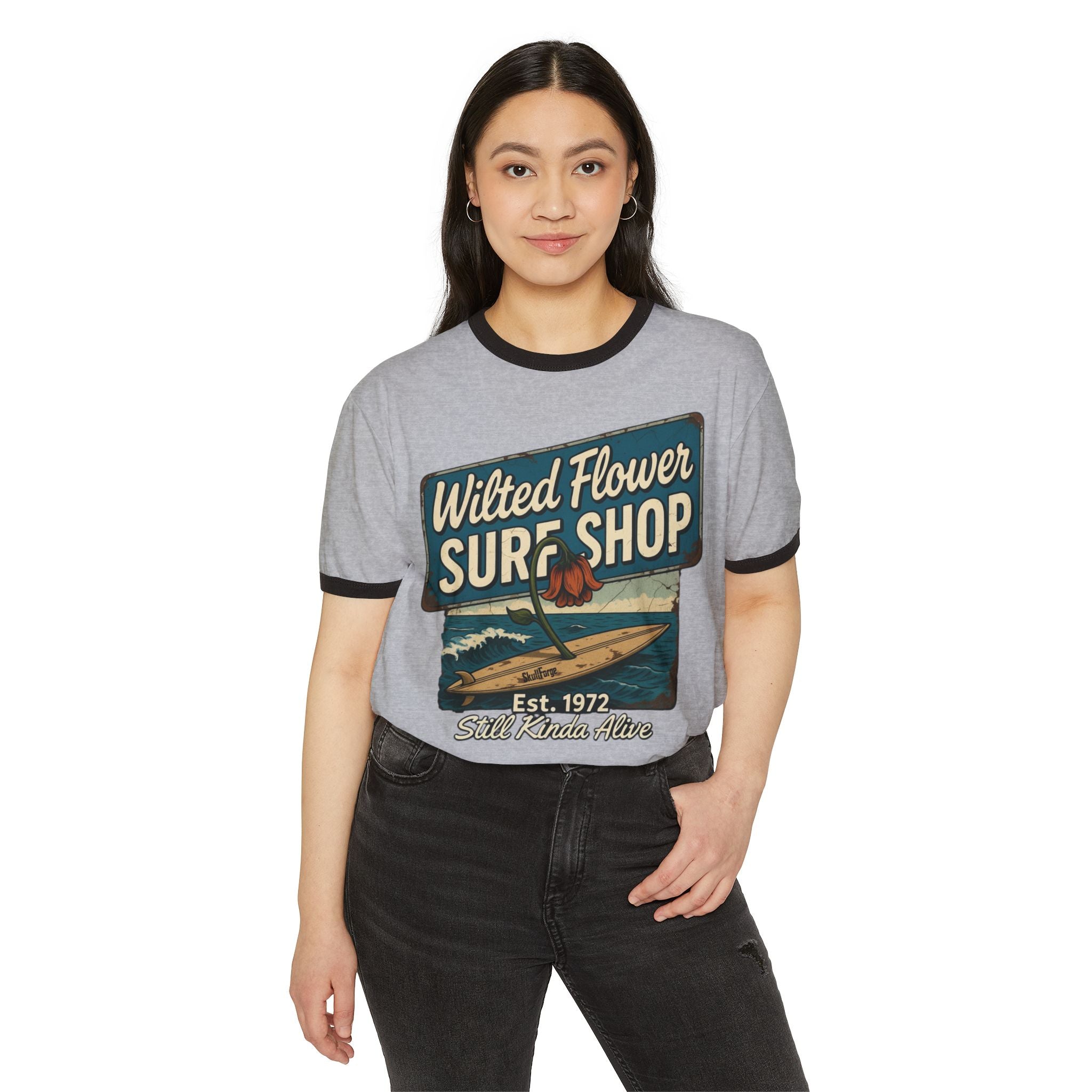 Wilted Flower Surf Shop Vintage Ringer Tee