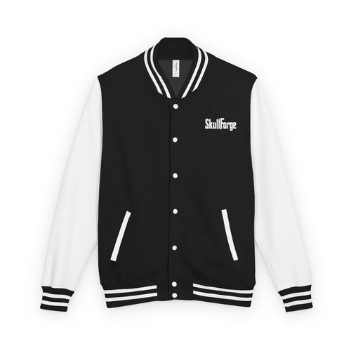 Fearless Heavyweight Letterman Jacket Jet Black Arctic White Letterman Jacket