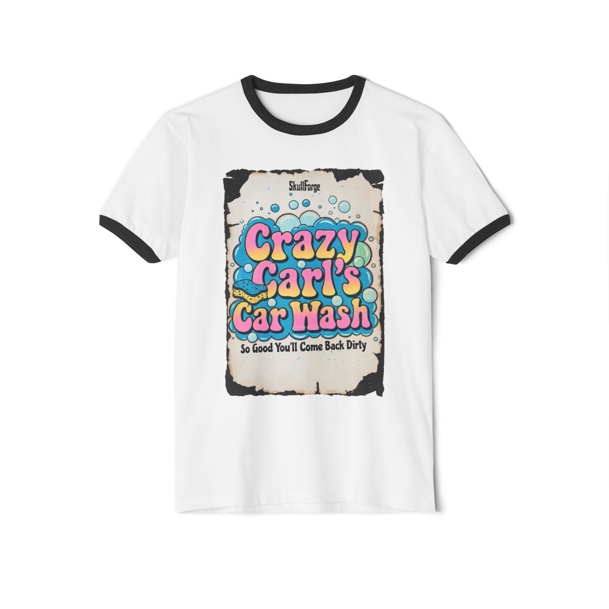 Crazy Carl's Car Wash Vintage Ringer Tee