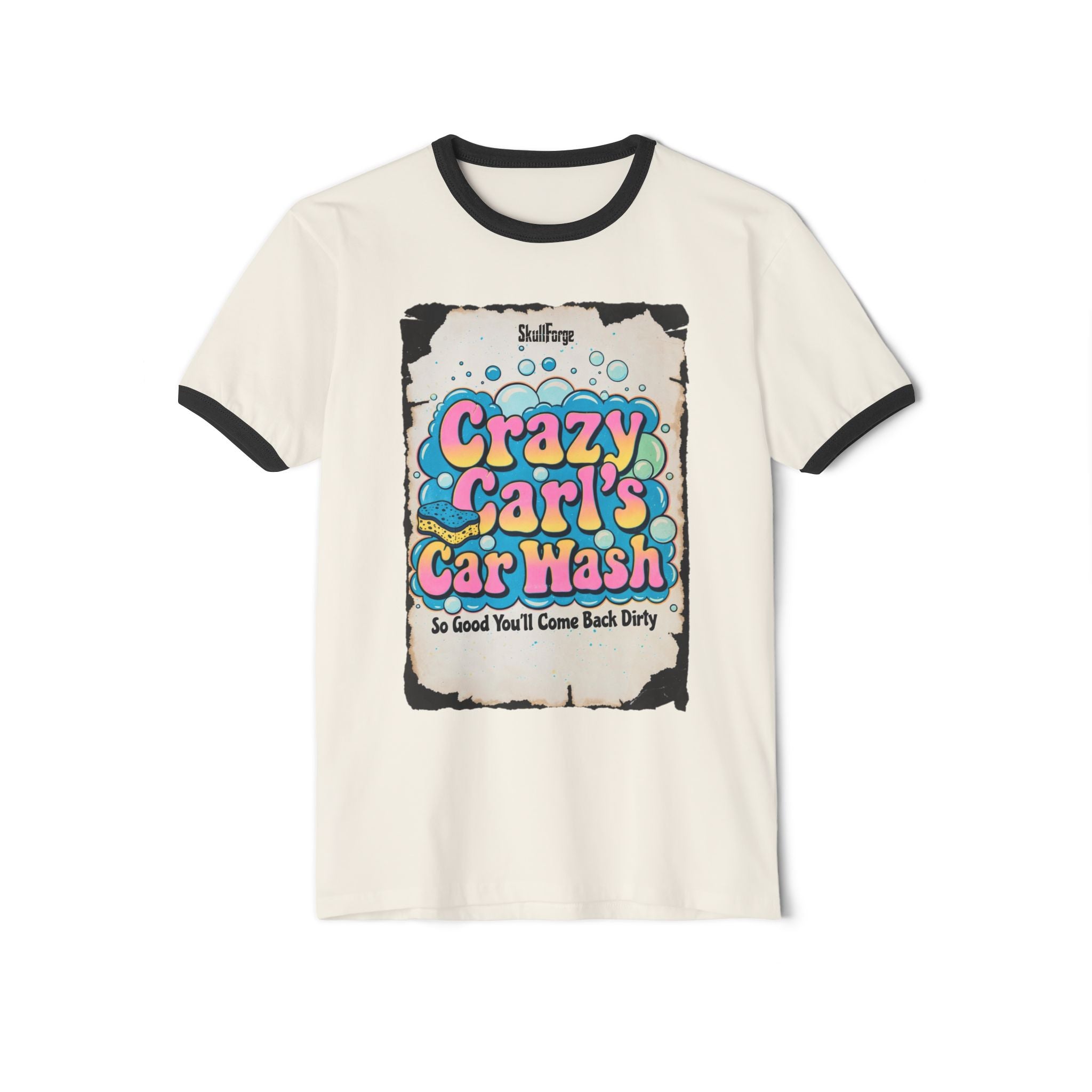 Crazy Carl's Car Wash Vintage Ringer Tee