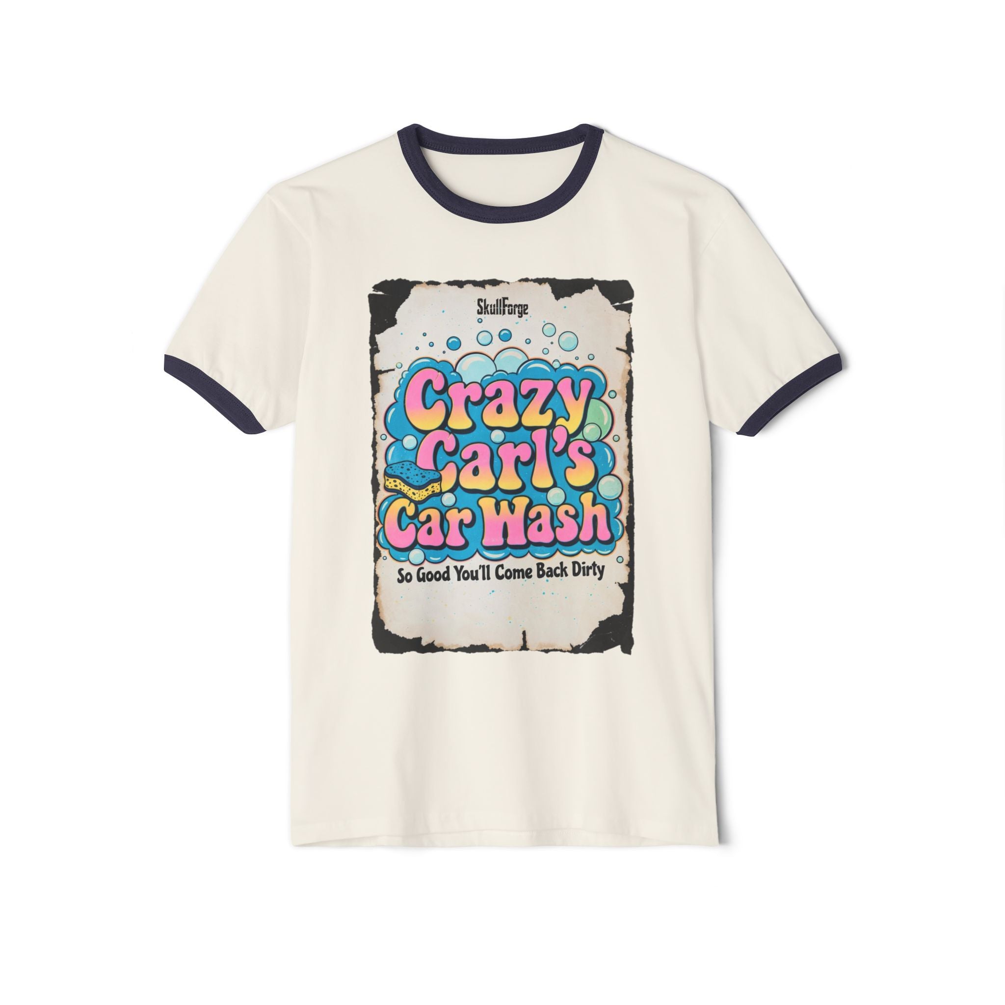 Crazy Carl's Car Wash Vintage Ringer Tee