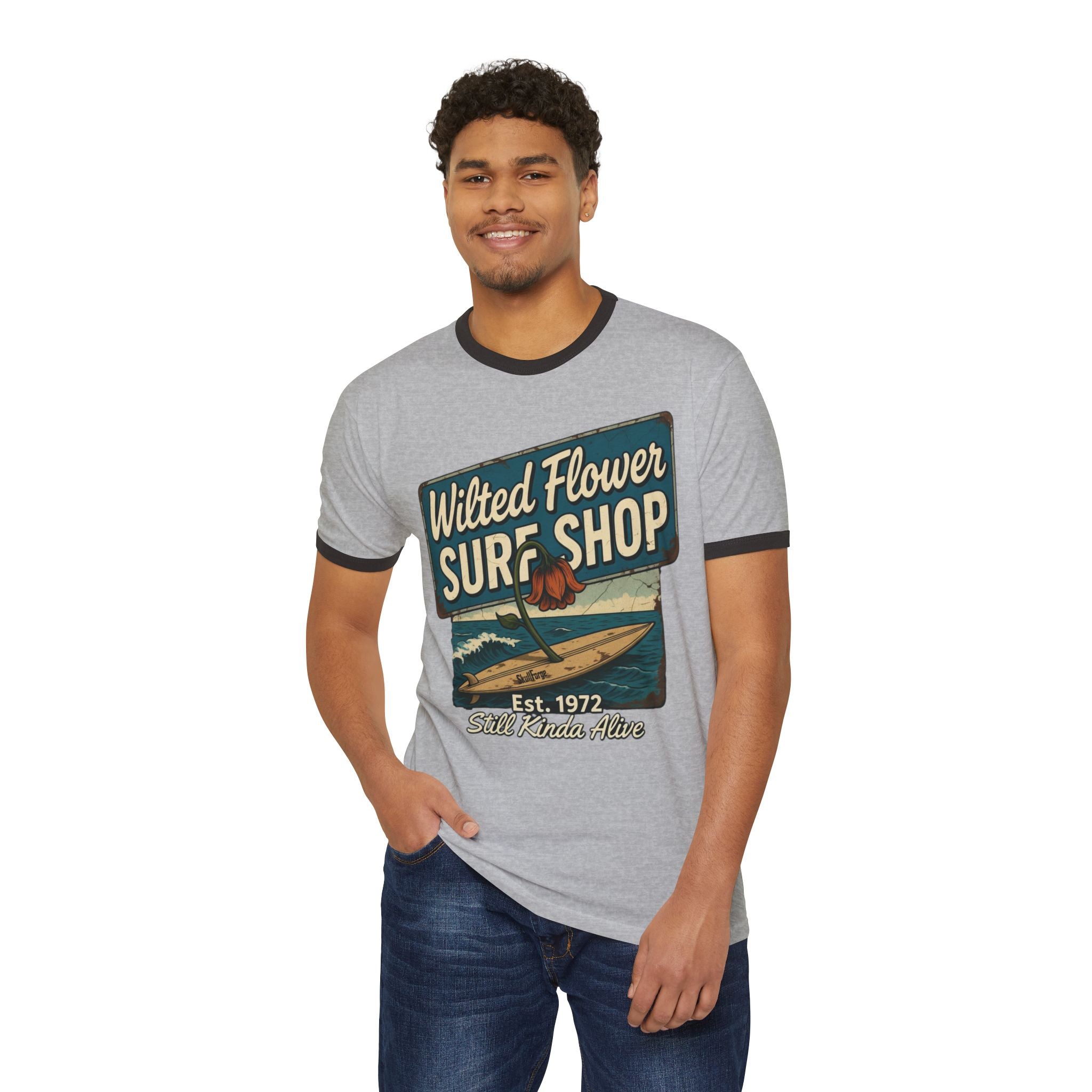 Wilted Flower Surf Shop Vintage Ringer Tee