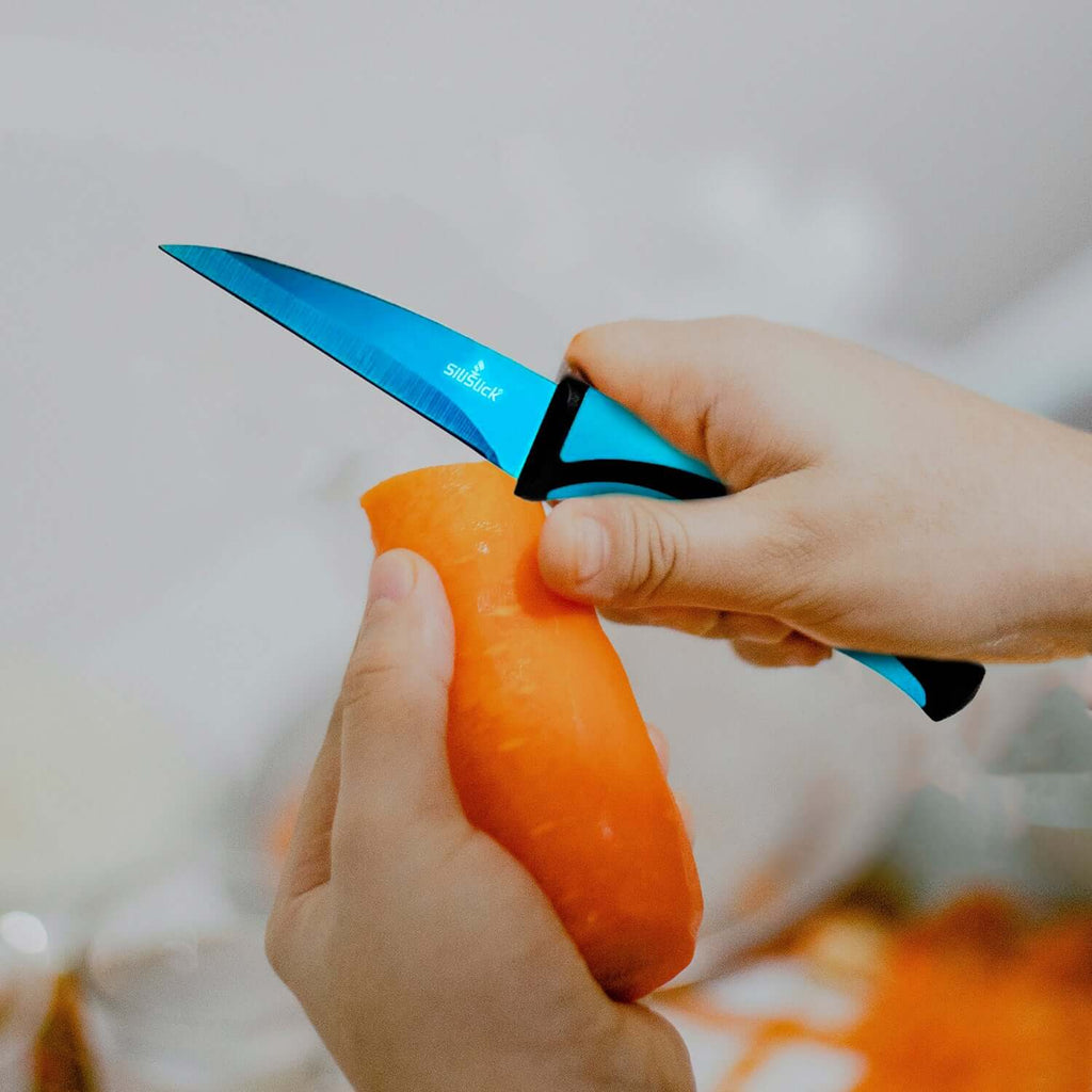 Kitchen Knife Set Kit & Black Magnetic Rack & sharpener Kitchen knives