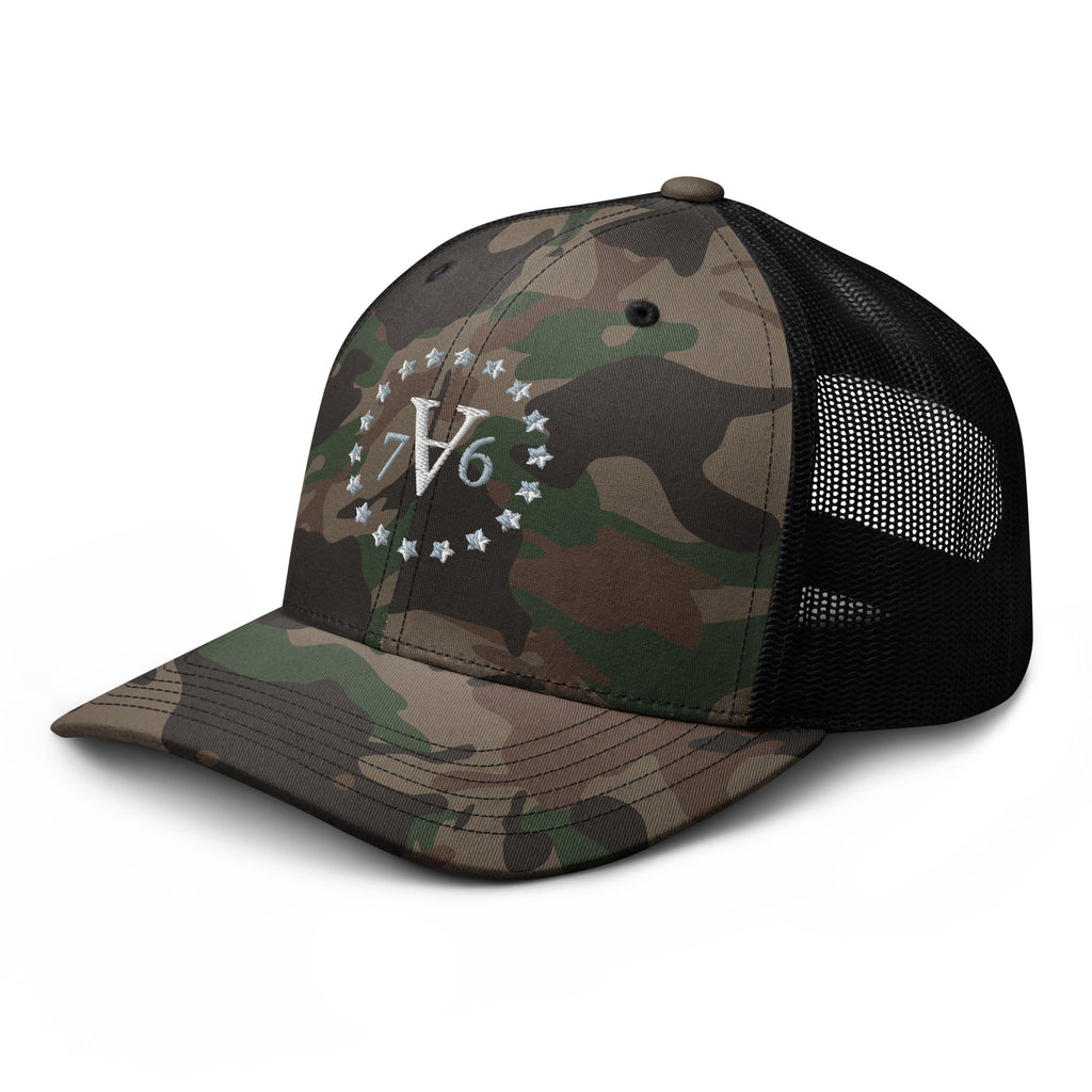 American Viking '76 Camouflage trucker hat Trucker Hats