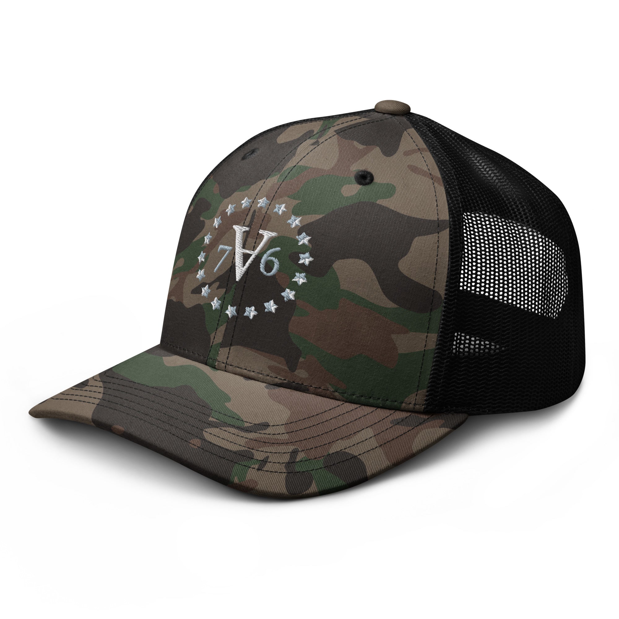 American Viking '76 Camouflage trucker hat Trucker Hats
