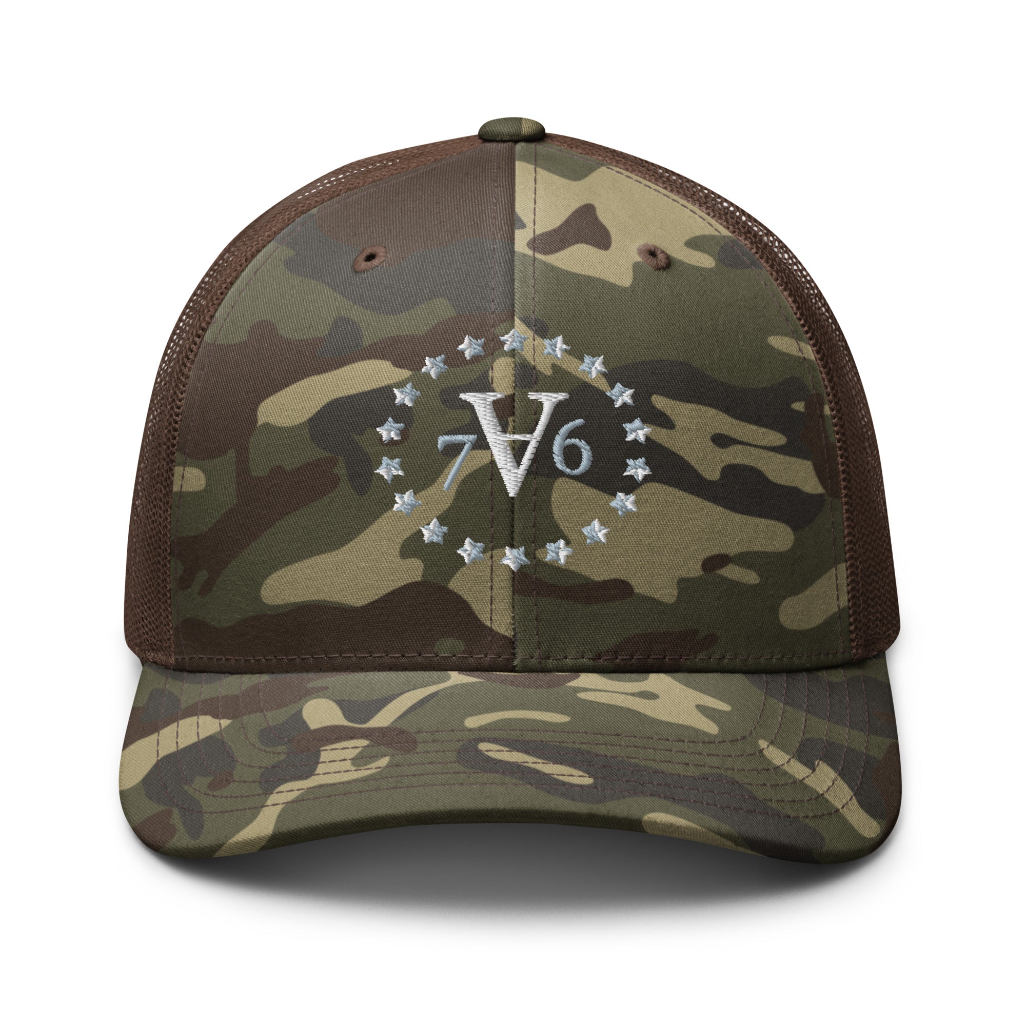 American Viking '76 Camouflage trucker hat Camo Brown Trucker Hats