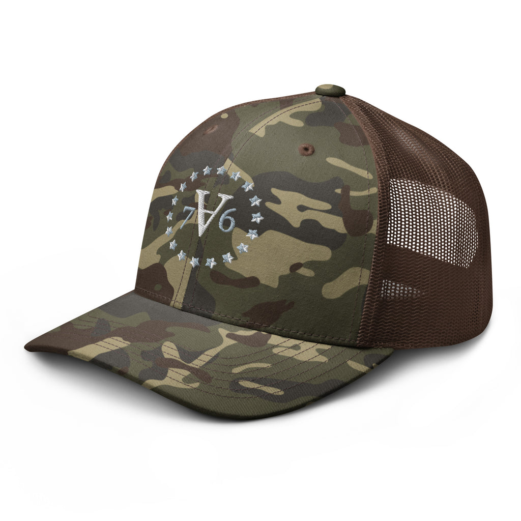 American Viking '76 Camouflage trucker hat Trucker Hats