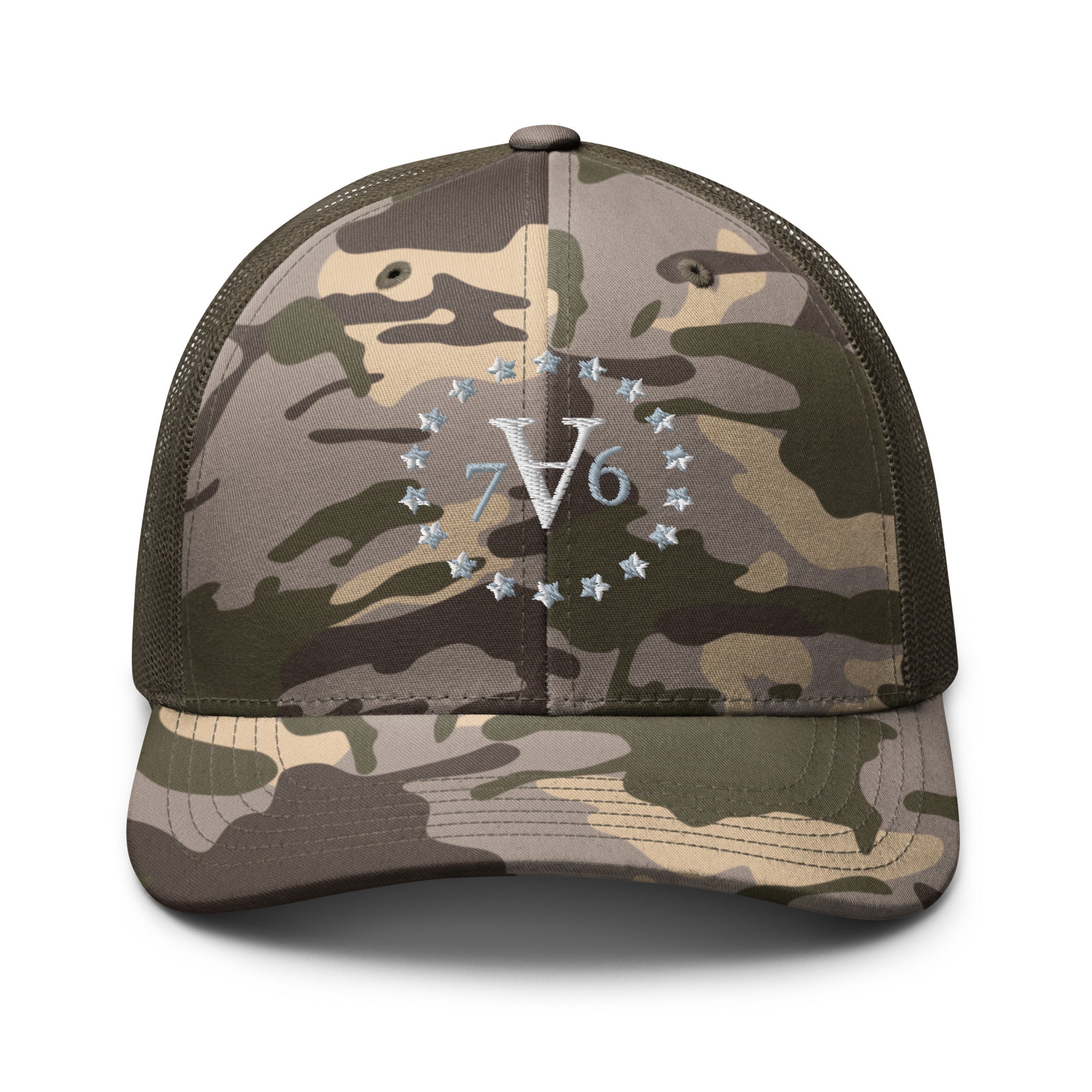 American Viking '76 Camouflage trucker hat Camo Olive Trucker Hats