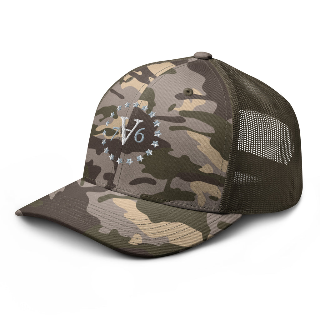 American Viking '76 Camouflage trucker hat Trucker Hats