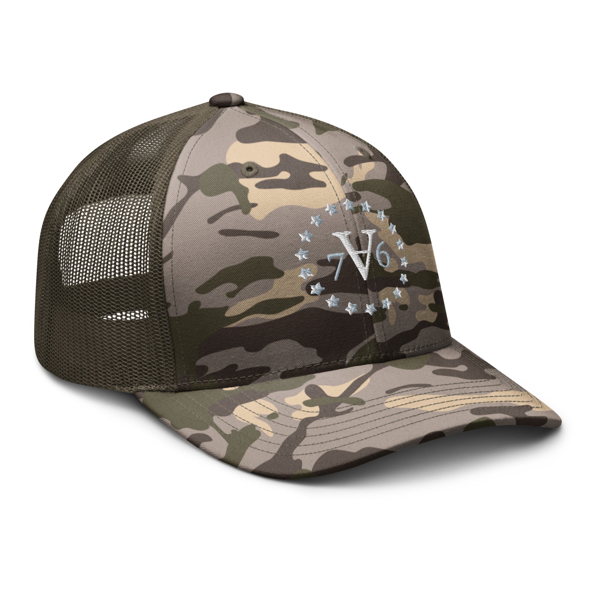 American Viking '76 Camouflage trucker hat Trucker Hats