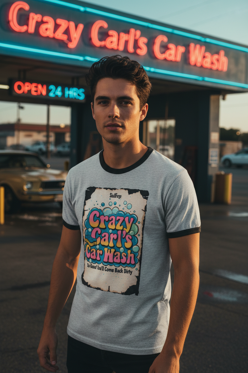 Crazy Carl's Car Wash Lifestyle Mockup