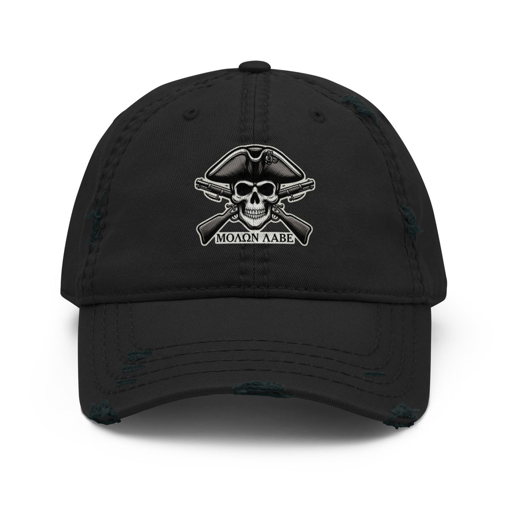ΜΟΛΩΝ ΛΑΒΕ "Come and Take Them" Distressed Hat Black EMBROIDERY