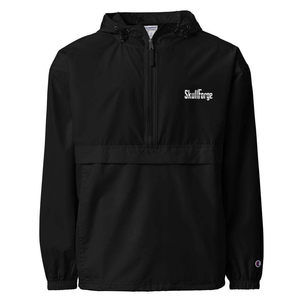 SkullForge Embroidered Champion Packable Jacket Black EMBROIDERY