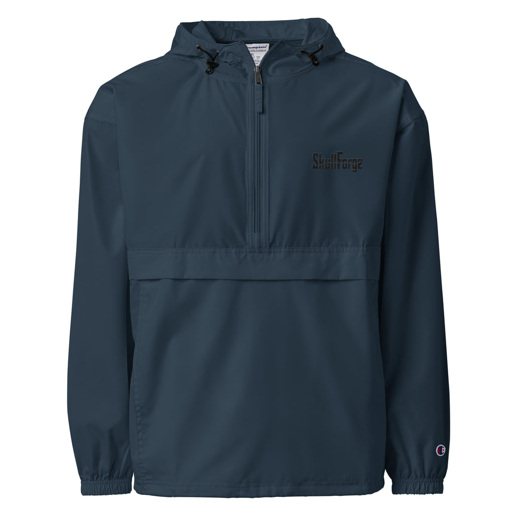 SkullForge Embroidered Champion Packable Jacket Navy Jacket