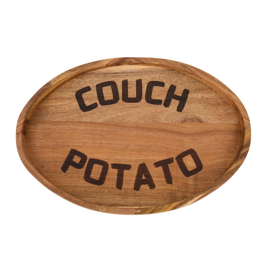 Couch Potato Tray-Smart Clip-On Sofa Tray Made of Acacia Wood Sofa Tray