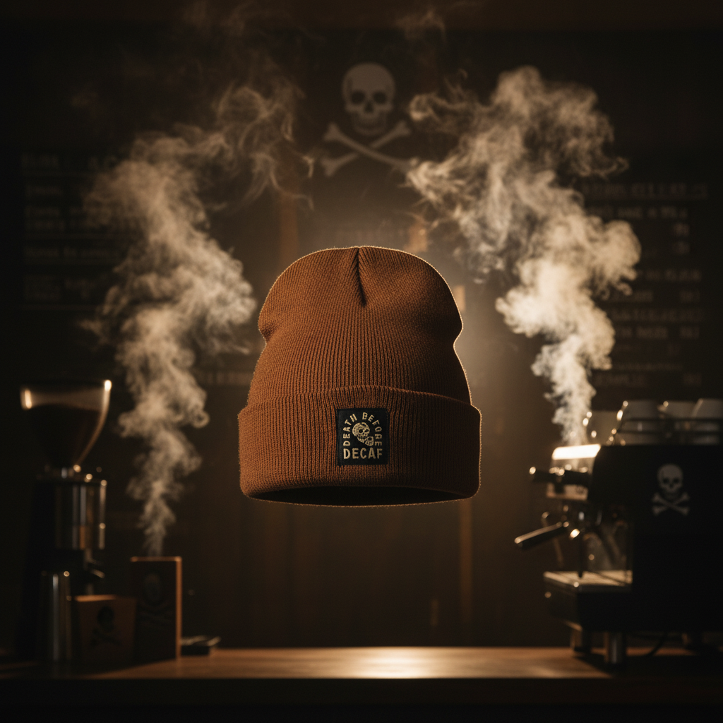 Death Before Decaf Beanie Beanies in Hats