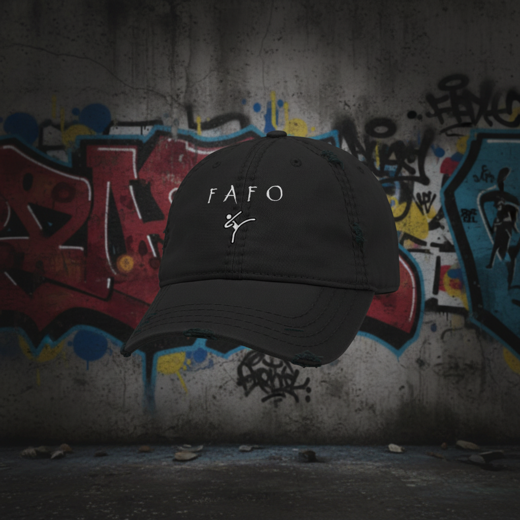 FAFO Distressed Hat EMBROIDERY