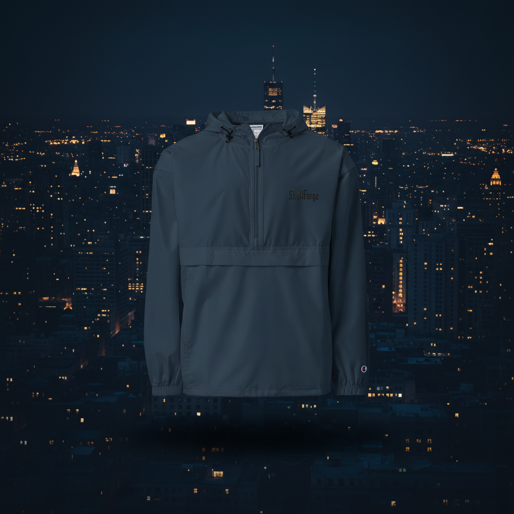 SkullForge Embroidered Champion Packable Jacket Jacket