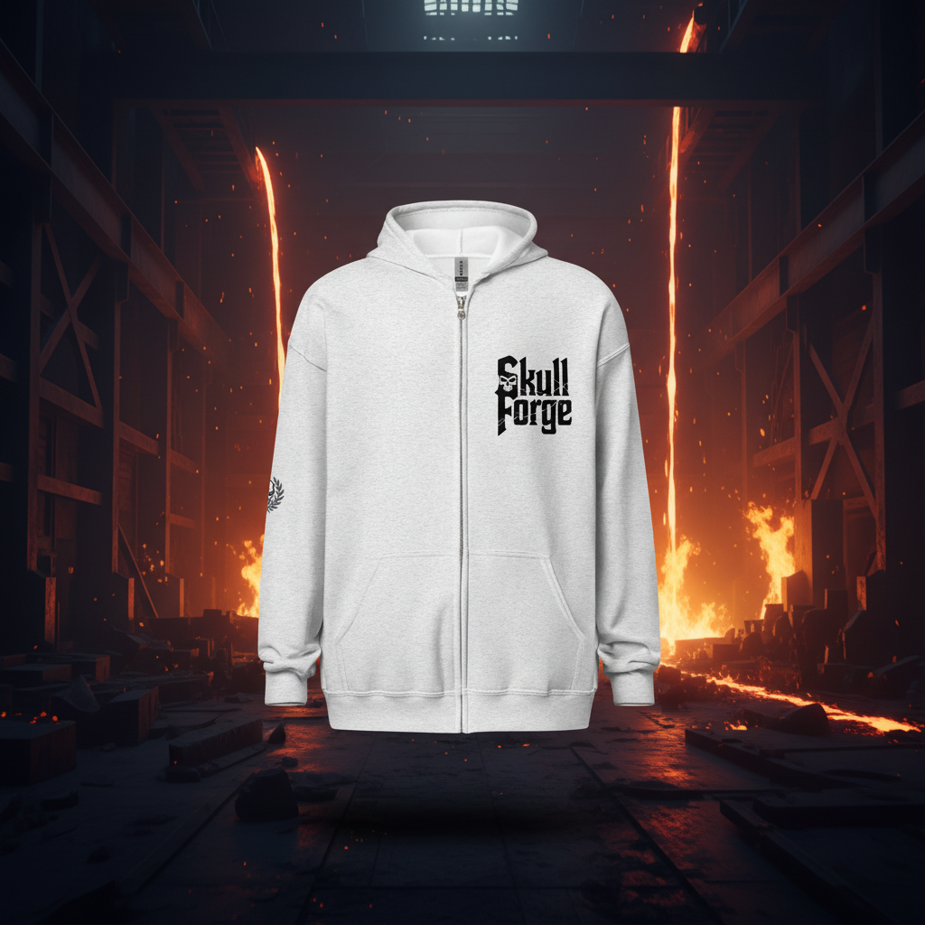 SkullForge Unisex heavy blend zip hoodie T-SHIRT