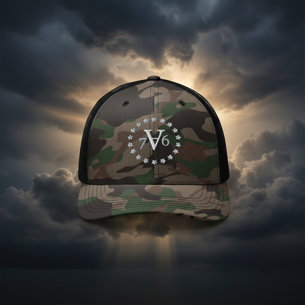 American Viking '76 Camouflage trucker hat Trucker Hats