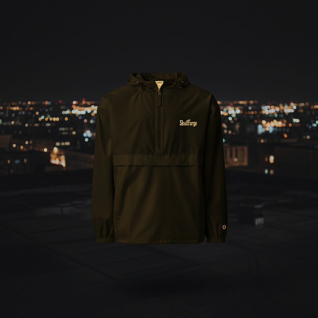 SkullForge Embroidered Champion Packable Jacket EMBROIDERY
