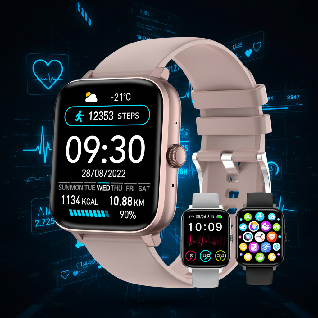 Men & Women's 1.83-inch Bluetooth Fitness Tracker and Smartwatch Fitness Tracker