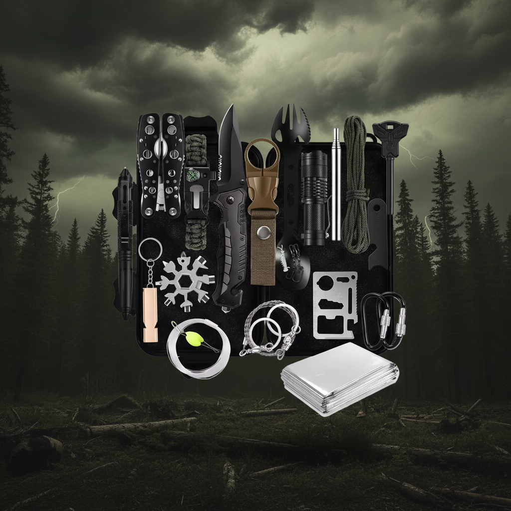 31 Pieces in 1 Bag Survival Gear and Equipment Emergency Tools & Kits