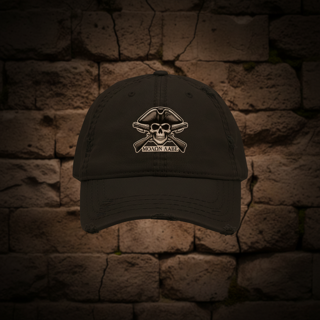 ΜΟΛΩΝ ΛΑΒΕ "Come and Take Them" Distressed Hat EMBROIDERY