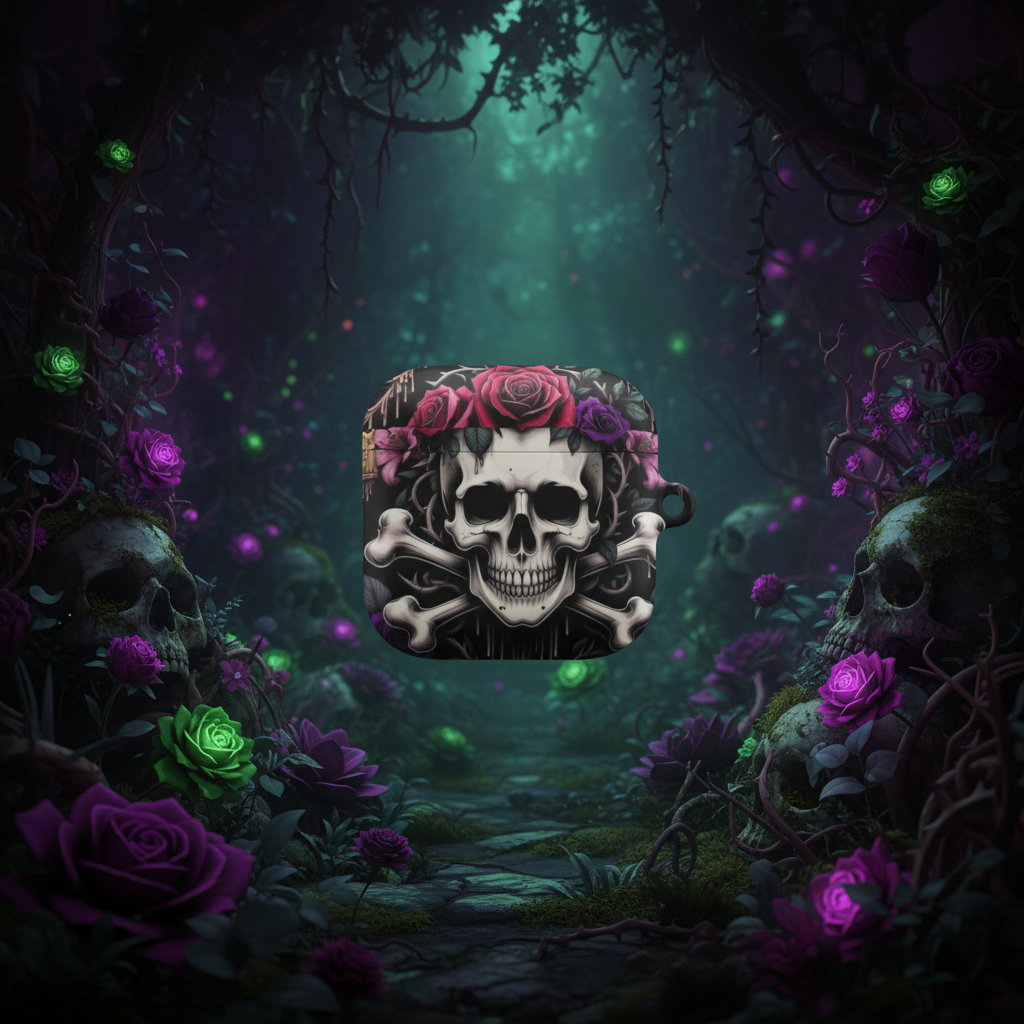 Garden of the Skull Case for AirPods® Headset & Headphone Accessories