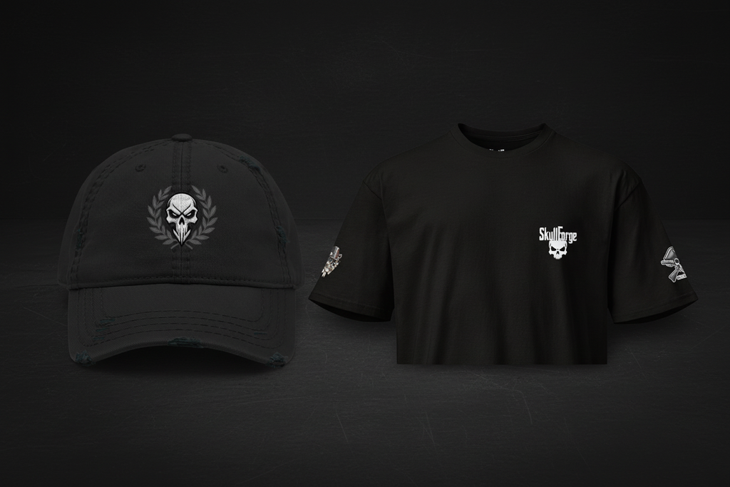SkullForge Ops Bundle – Dark 30 Hat & Mr. Versatile Tee Apparel & Accessories