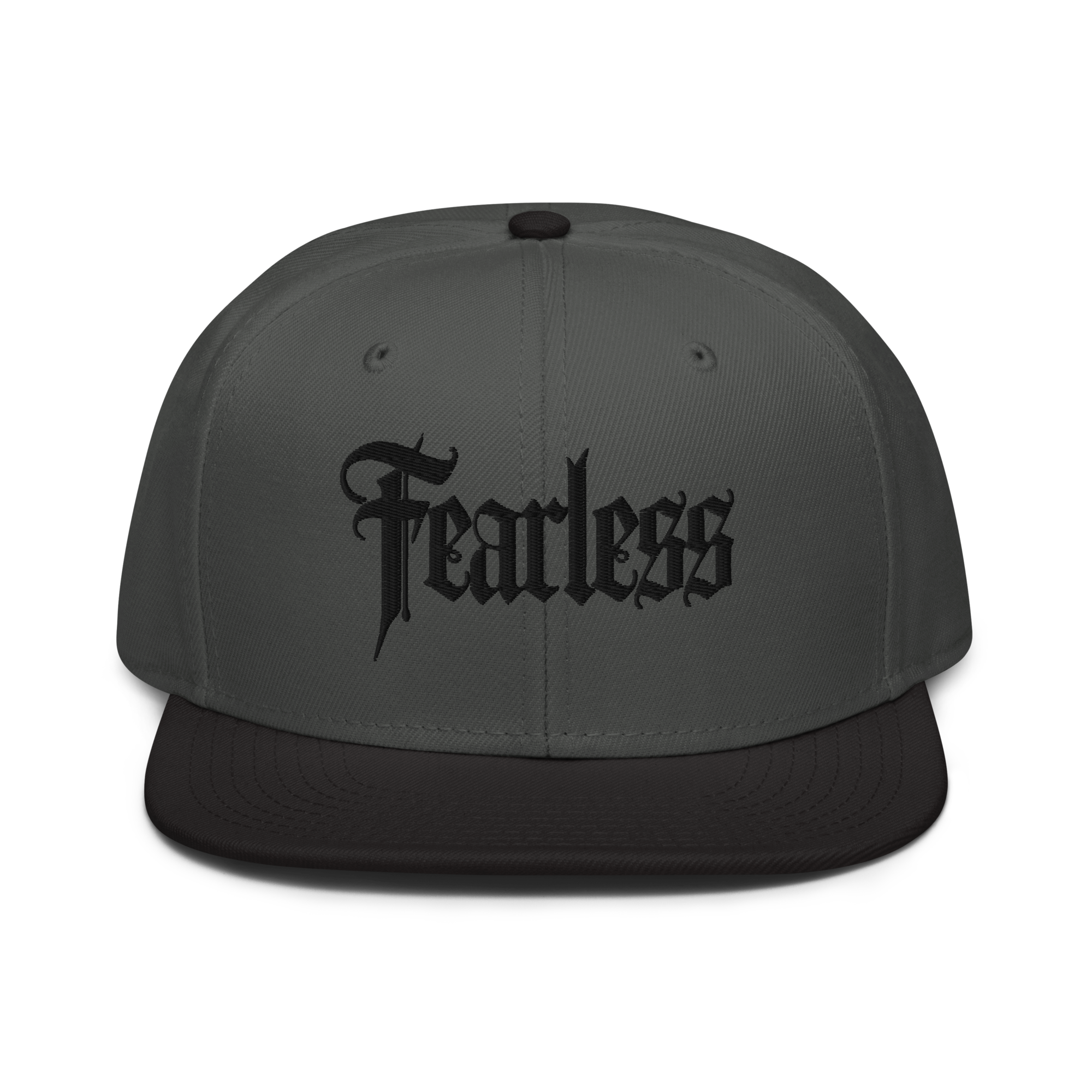 Fearless Snapback Hat Black Charcoal gray Charcoal gray Hat
