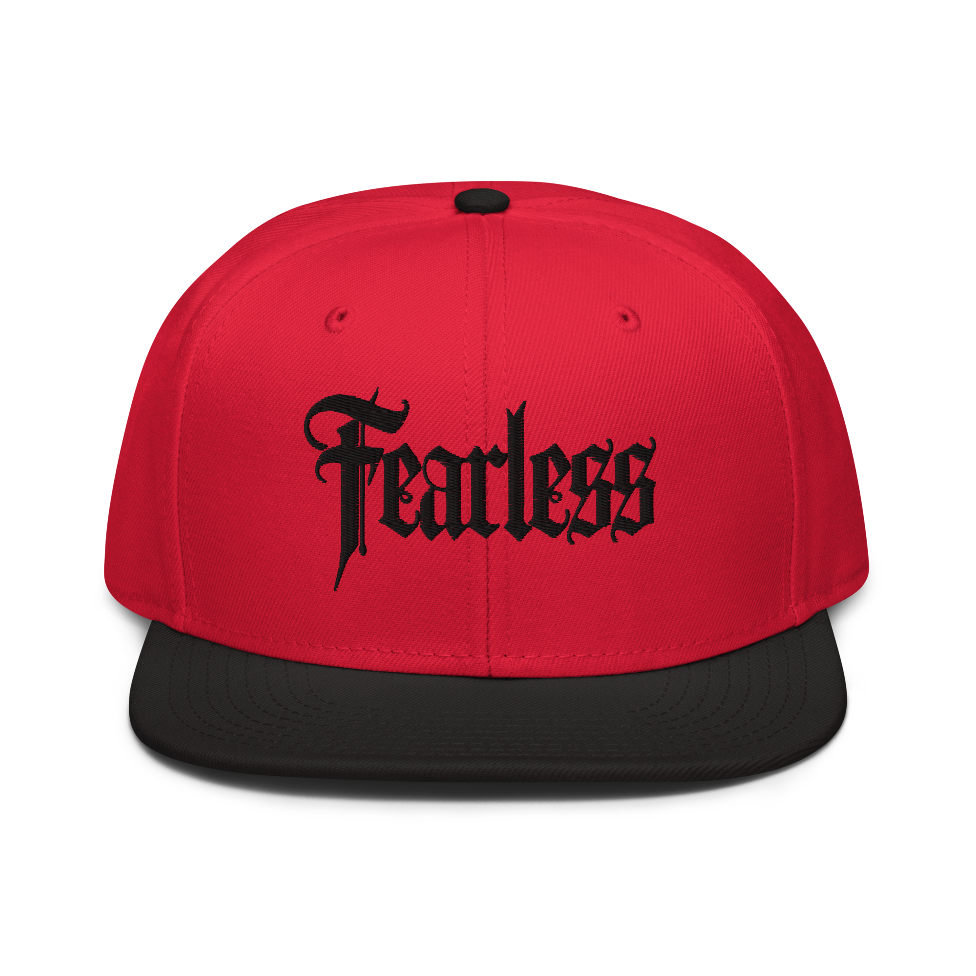 Fearless Snapback Hat Black Red Red Hat