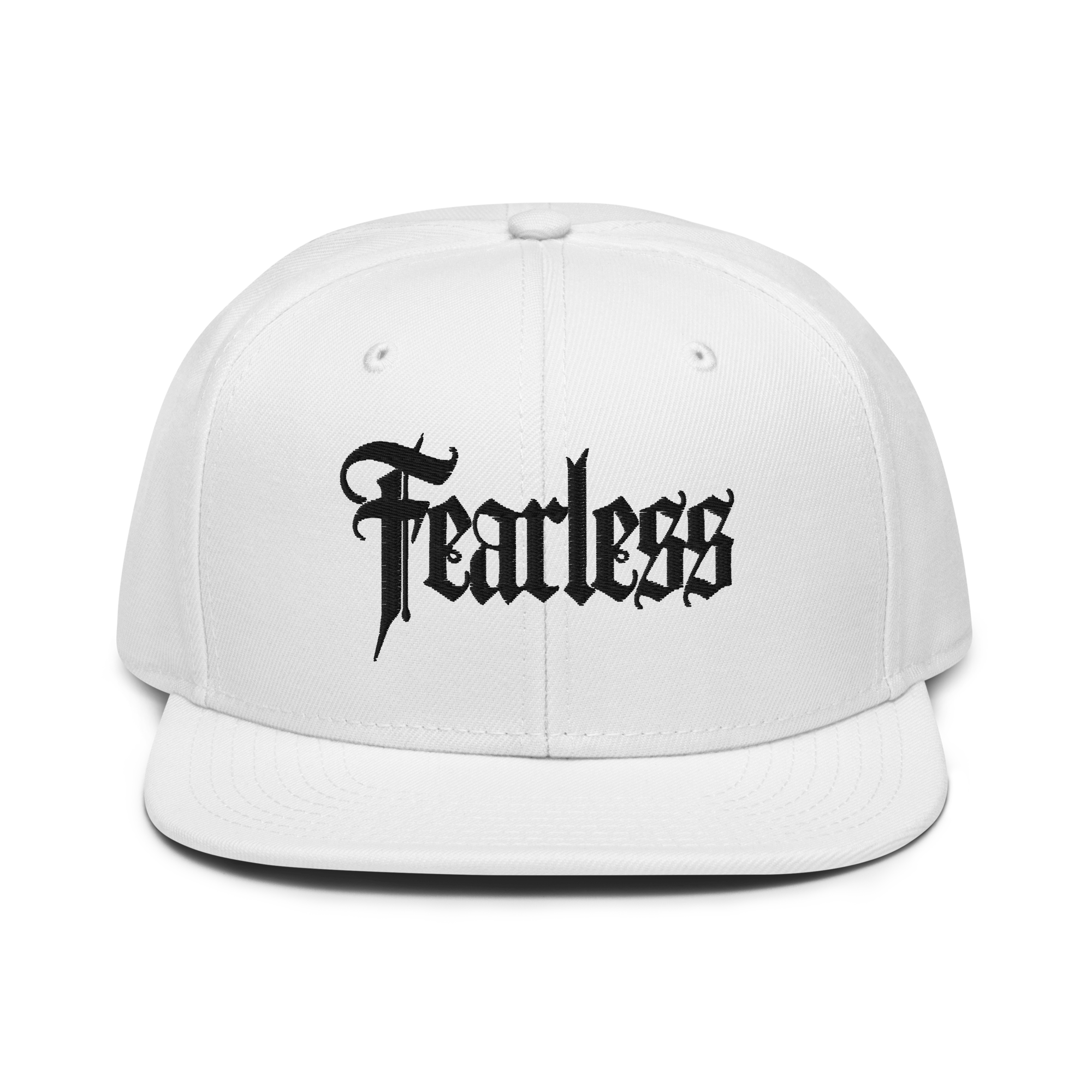 Fearless Snapback Hat White Hat