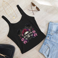 Garden of the Skull Women’s micro-rib tank top Solid Black Blend T-SHIRT